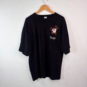 Vintage 1990s Taz Here Comes Trouble Warner Bros Pocket T Shirt XXL Embroidered